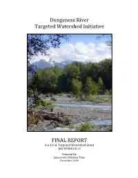 Dungeness River Targeted Watershed Initiative FINAL REPORT