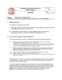 Elevating and Amusement Devices Safety Program ADVISORY