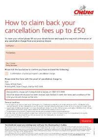 How to Claim Back Your Cancellation Fees up to £50