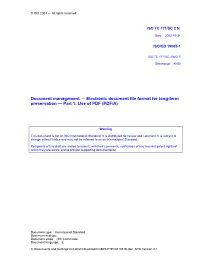 ISO 19005-1 Document Management
