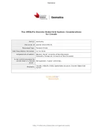 The Rhealpix Discrete Global Grid System: Considerations for Canada