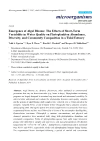 Emergence of Algal Blooms: the Effects of Short-Term Variability in Water Quality on Phytoplankton Abundance, Diversity, and Community Composition in a Tidal Estuary