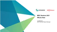 MSC Nastran 2021 What's