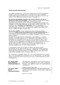 Rechte Angriffe Dokumentiert 01. Januar 2005 Berlin-Köpenick S