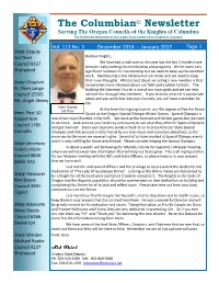 The Columbian© Newsletter Serving the Oregon