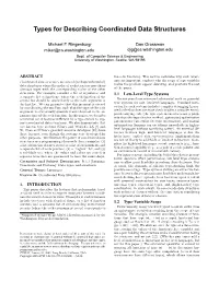 Types for Describing Coordinated Data Structures