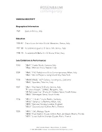 VANESSA BEECROFT Biographical