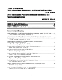 2008 International Symposiums on Information Processing ISIP 2008 2008 International Pacific Workshop on Web Mining and Web-Based Application WMWA 2008