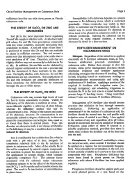 Citrus Fertilizer Management on Calcareous Soils Page 3 Sufficiency Level for Use with Citrus Grown on Florida Susceptibility To