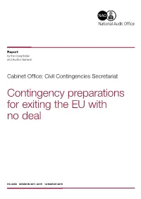 Contingency Preparations for Exiting the EU with No Deal