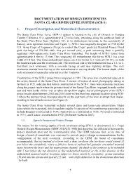 Documentation of Design Deficiencies Santa Clara River Levee System (Scr-1) 1