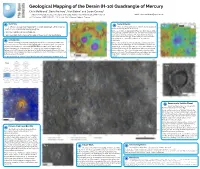 Geological Mapping of the Derain (H-10) Quadrangle of Mercury