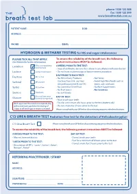 HYDROGEN & METHANE TESTING for IBS and Sugar Intolerances