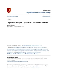 Linguicide in the Digital Age: Problems and Possible Solutions