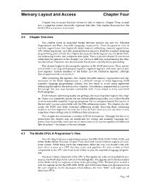Memory Layout and Access Chapter Four