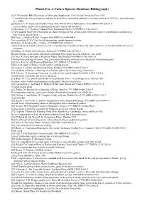 Plants for a Future Species Database Bibliography