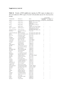 Results of PCR Amplification Targeting the ITS1 Region of Ginkgo and a Universal Eukaryotic
