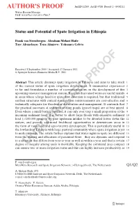 UNCORRECTED PROOF 258 There Has Been and Still Is Considerable Investment in ‘Modernized’ Spate Irriga- 259 Tion Systems, As Described Above