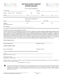 Waiver & Release Form