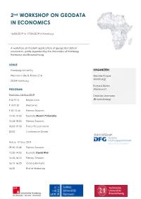 2Nd WORKSHOP on GEODATA in ECONOMICS