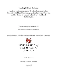 An Intervention Concerning Reading Comprehension, Students With
