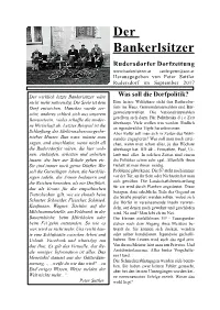 Der Bankerlsitzer September 2017