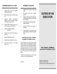 Duties of an Executor