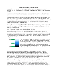HUM110CL Module 4 Lecture Notes Line and Form Are the First Two Elements