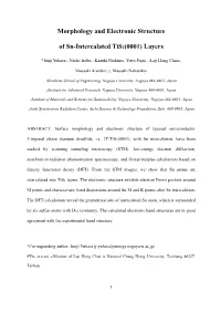 Morphology and Electronic Structure of Sn-Intercalated Tis2(0001) Layers