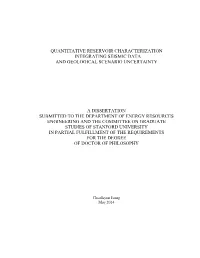 Quantitative Reservoir Characterization Integrating Seismic Data and Geological Scenario Uncertainty