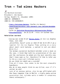Tron &#8211; Tod Eines Hackers
