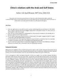 China's Relations with the Arab and Gulf States