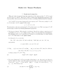 Math 113: Tensor Products