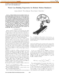 Worst Case Braking Trajectories for Robotic Motion Simulators