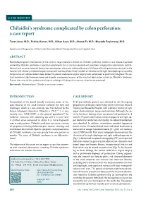 Chilaiditi's Syndrome Complicated by Colon Perforation