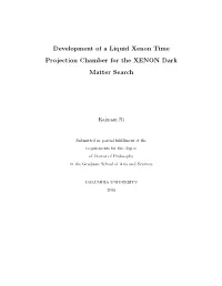 Development of a Liquid Xenon Time Projection Chamber for the XENON Dark Matter Search