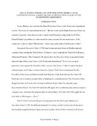 Exam Number 9, Page 1 EQUAL JUSTICE UNDER