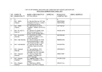 Sr. No . Name of Municipality Name & Designastion of R.O