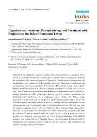 Hyperhidrosis: Anatomy, Pathophysiology and Treatment with Emphasis on the Role of Botulinum Toxins