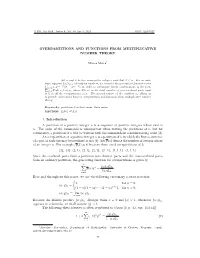 Overpartitions and Functions from Multiplicative Number Theory