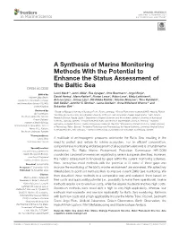 A Synthesis of Marine Monitoring Methods with the Potential to Enhance the Status Assessment of the Baltic Sea