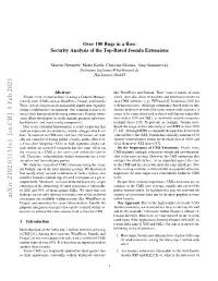 Arxiv:2102.03131V1 [Cs.CR] 5 Feb 2021 Extensions Are Available Within Systems Like Wordpress Or Called Joomla