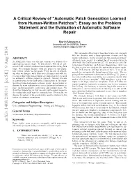 Automatic Patch Generation Learned from Human-Written Patches