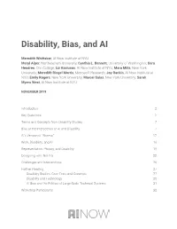 Disability, Bias, and AI