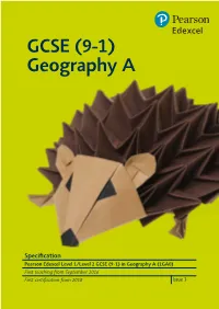 Edexcel GCSE Geography A