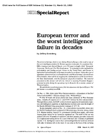 European Terror and the Worst Intelligence Failure in Decades