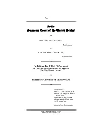 Petition for a Writ of Certiorari Filed