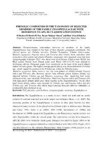 Phenolic Compounds in the Taxonomy of Selected