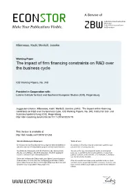 The Impact of Firm Financing Constraints on R&D Over