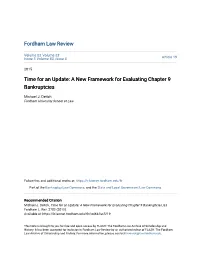 A New Framework for Evaluating Chapter 9 Bankruptcies